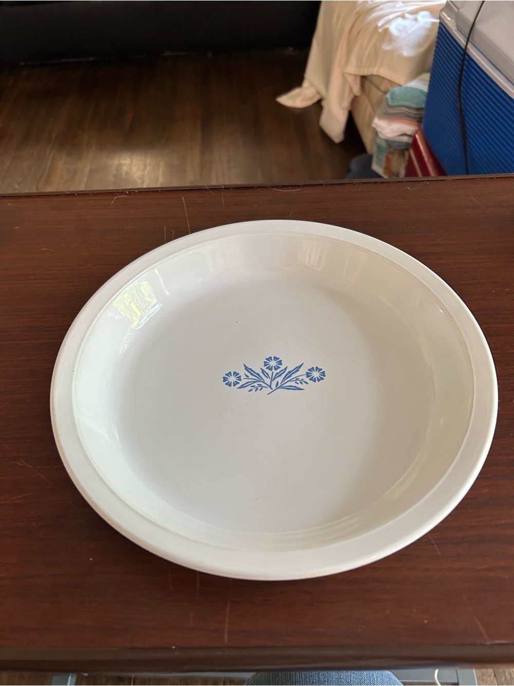 Corningware Cornflower Blue  9” pie plate, # 309, makes an excellent pie!